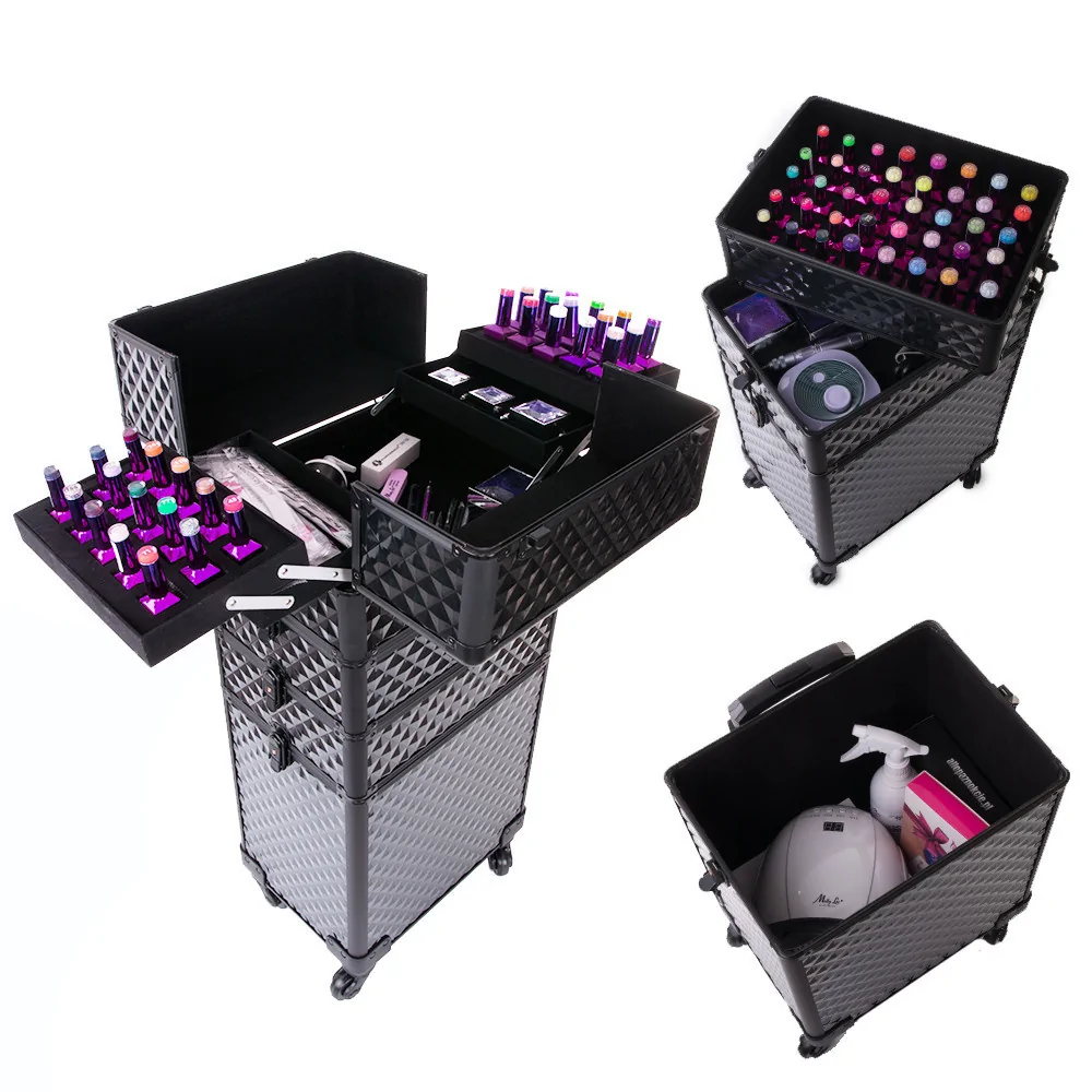Kozmetički kofer XXXL 4u1 All Black - Slika 2