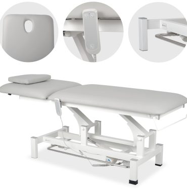 Fortis 2 električni kozmetički stol K729, svjetlo sivi