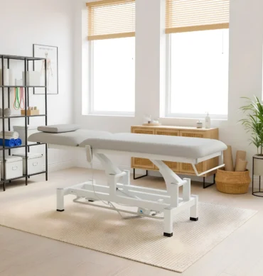 Fortis 2b električni kozmetički stol K729,nožna kontrolna poluga, svjetlo sivi – prikaz 2