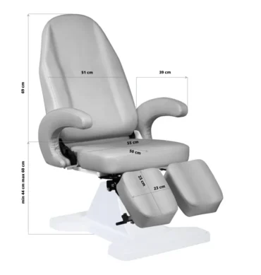 Hidraulička stolica za pedikuru S112, gray – prikaz 2