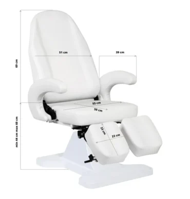 Hidraulička stolica za pedikuru S112, white – prikaz 2