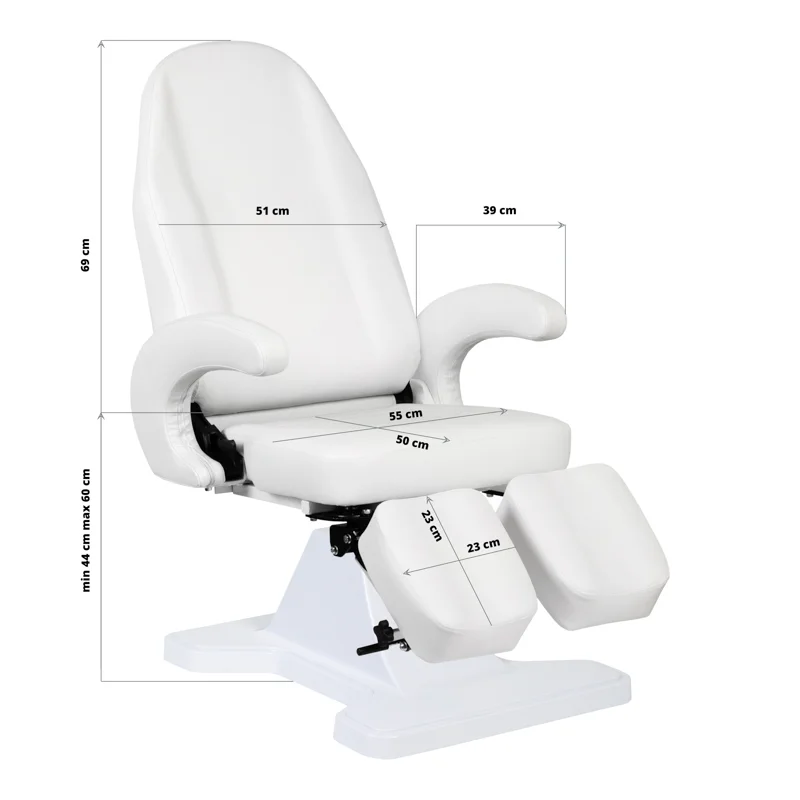 Hidraulička stolica za pedikuru S112, white – prikaz 2