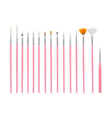 Set kistova za nail art, pink, 15 kom.