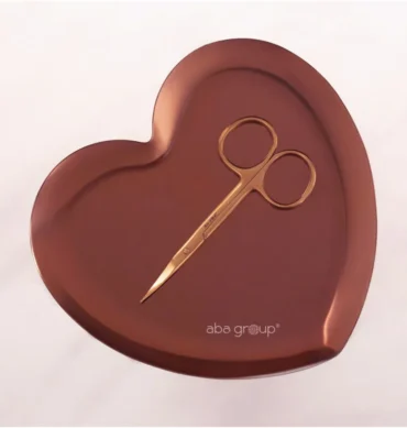 Metalna posuda za alat Heart - Rose gold – prikaz 2