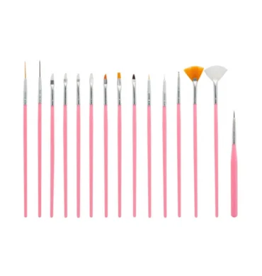 Set kistova za nail art, pink, 15 kom.