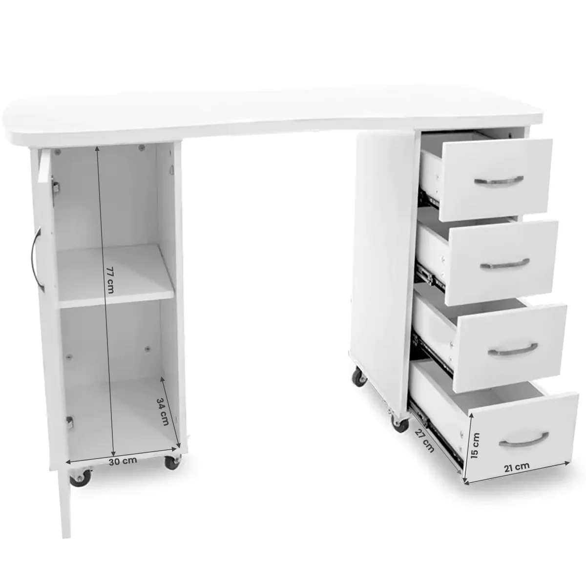 Stol za manikuru All white – prikaz 6