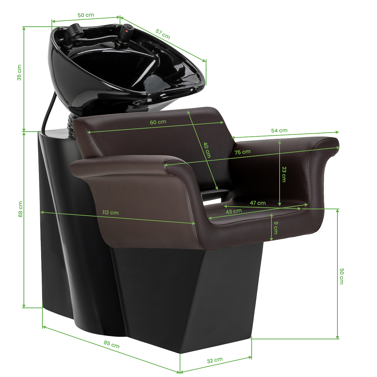 Frizerska stolica za pranje kose Lee brown - Slika 12