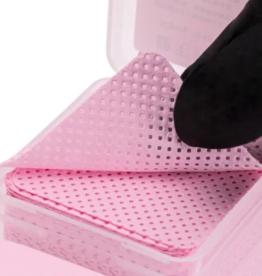 Blazinice bez vlakana u kutiji pink, 5×5 cm, 200 kom