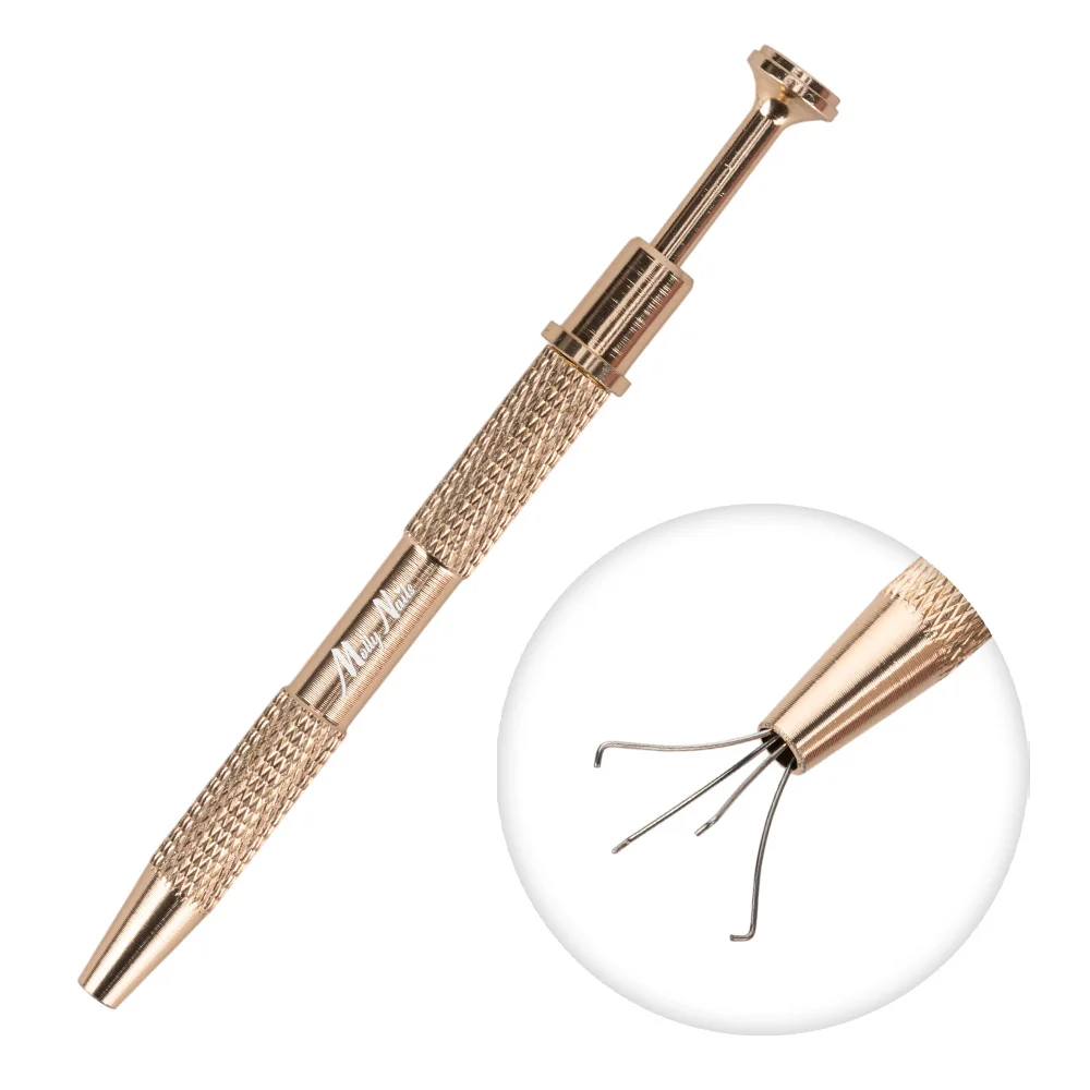 Držač za nail art i ombre spužvice, gold – prikaz 2