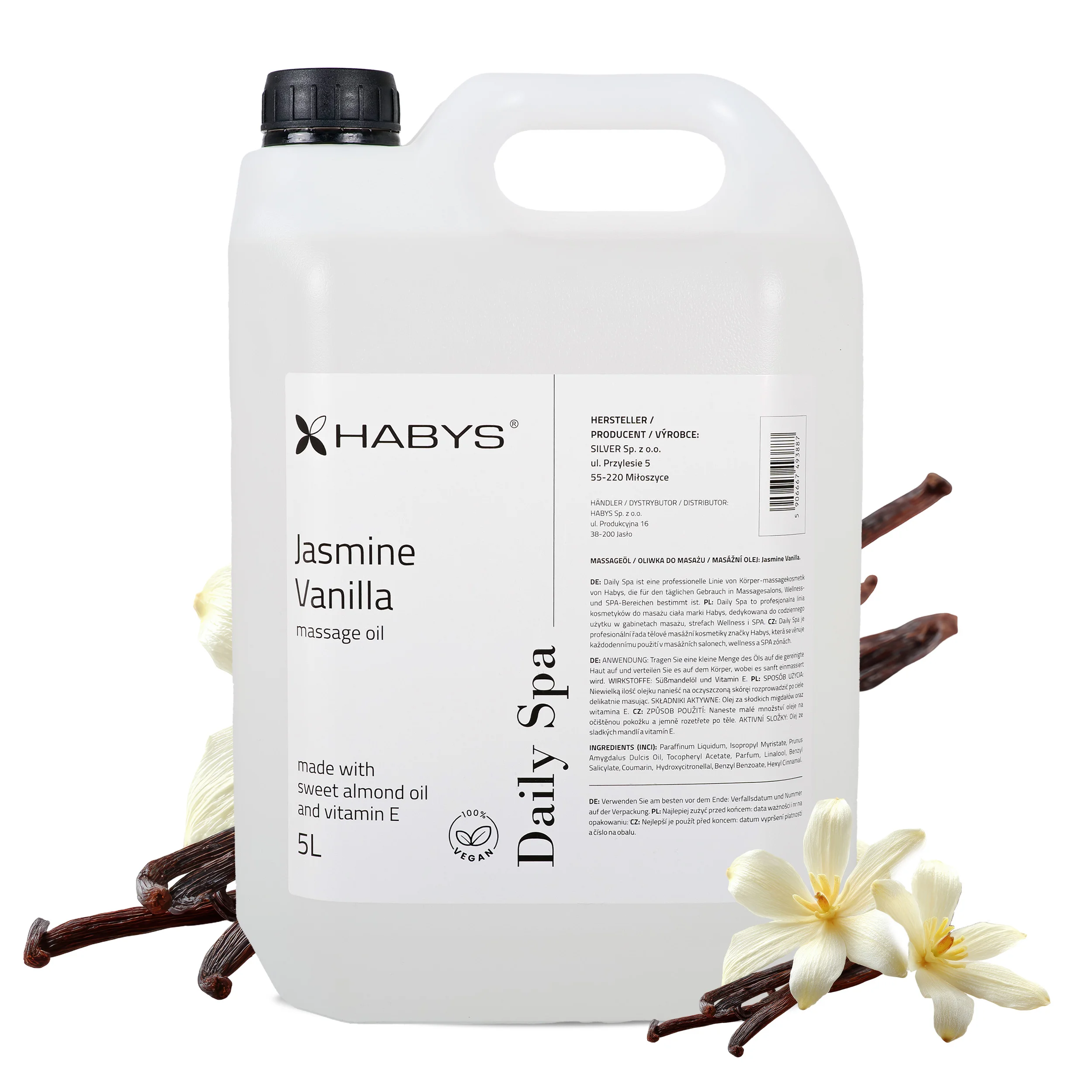 Ulje za masžu Daily Spa Jasmine Vanilla, 5000 ml