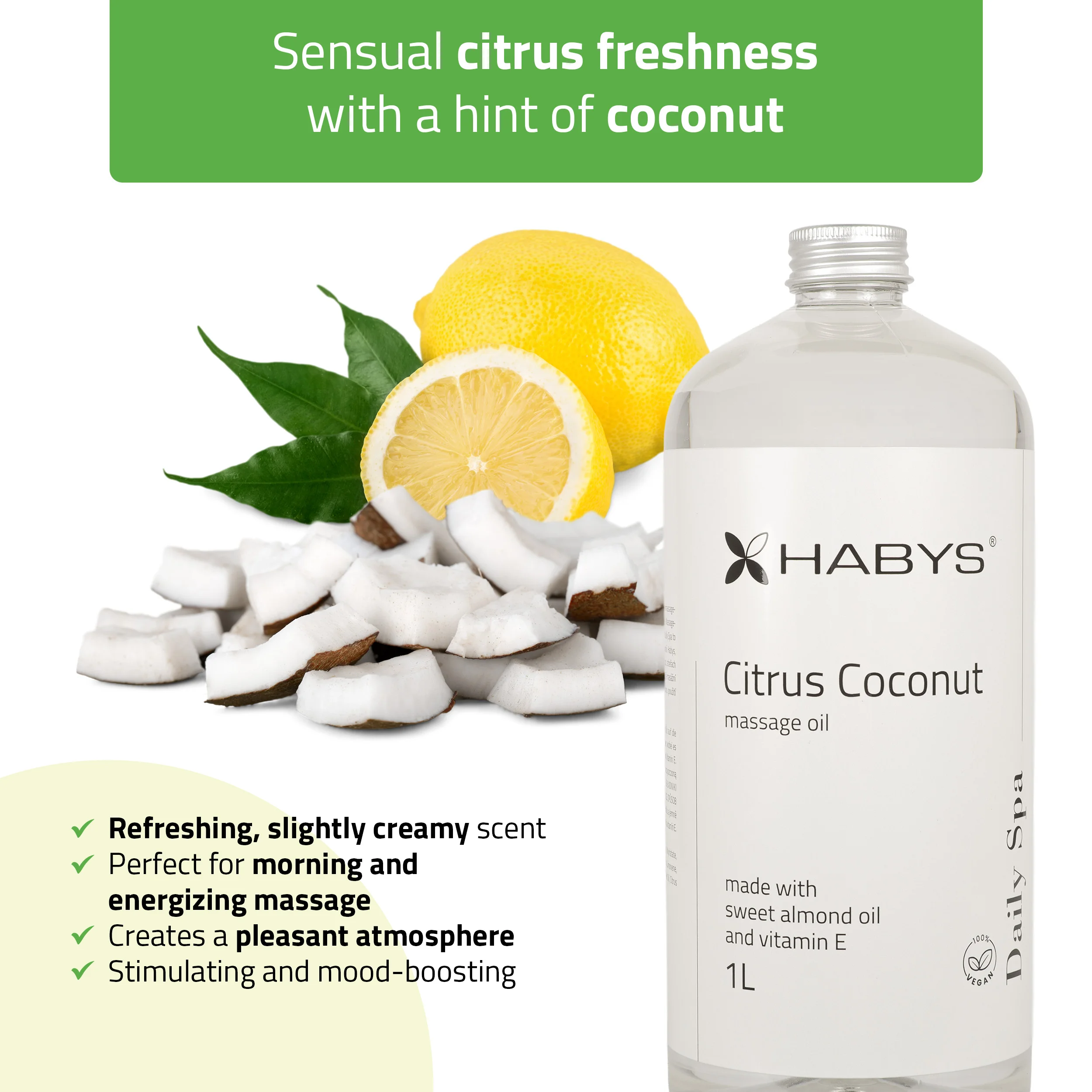 Ulje za masžu Spa Citrus coconut, 1000 ml – prikaz 6