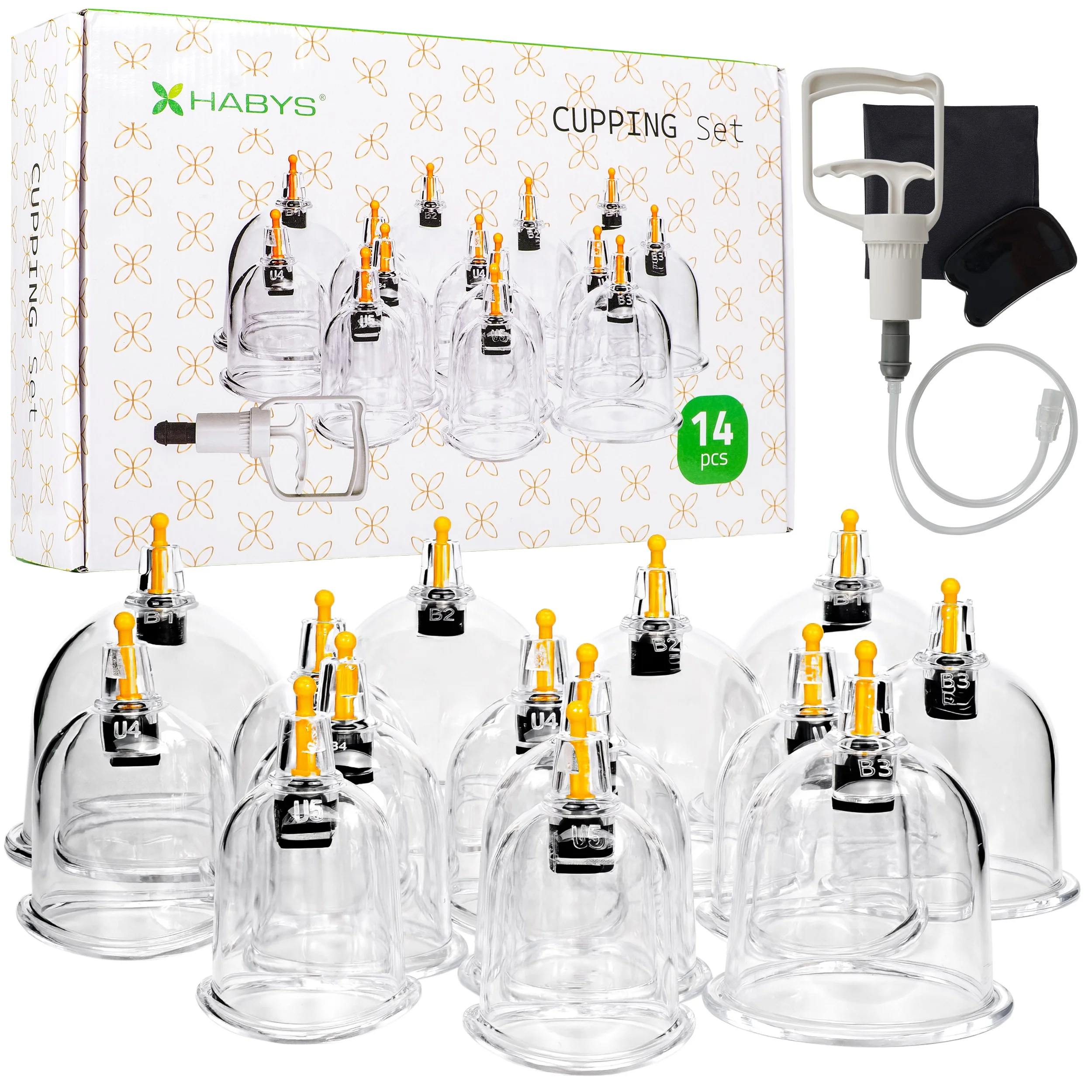 Vakumske čašice za cupping masažu s pumpicom – 14 kom.