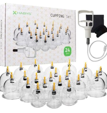 Vakumske čašice za cupping masažu s pumpicom – 24 kom.