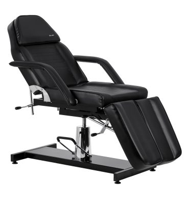 Hidraulična stolica za pedikuru Sillon  s nagibom– crna