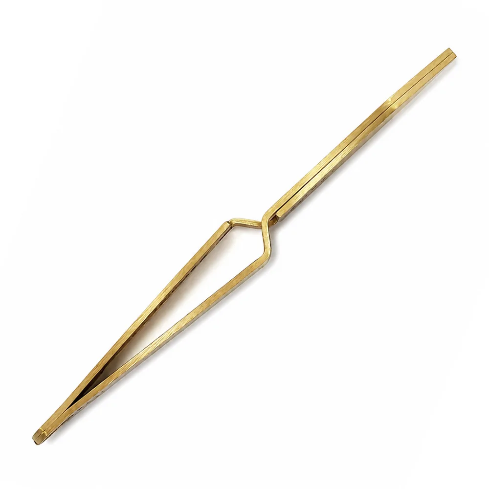 Pinceta za pinčanje, gold curved - Slika 3