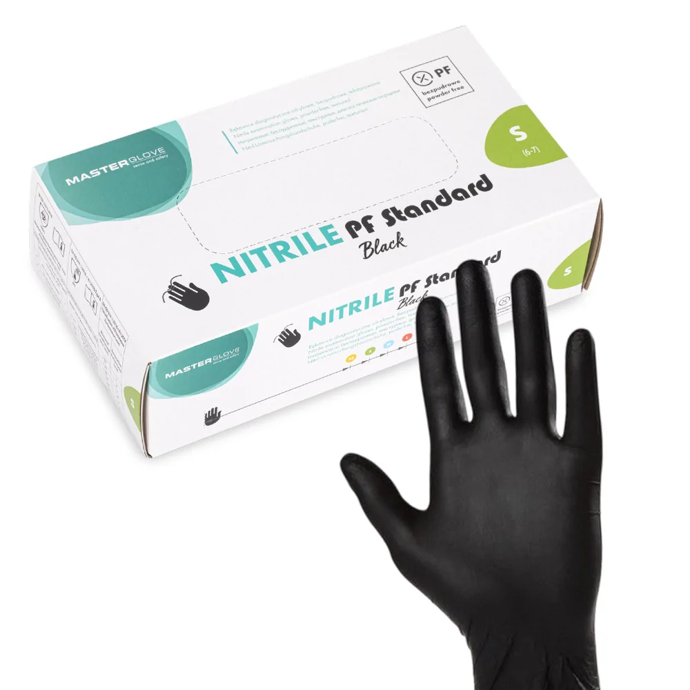 Nitrilne rukavice Master Black S