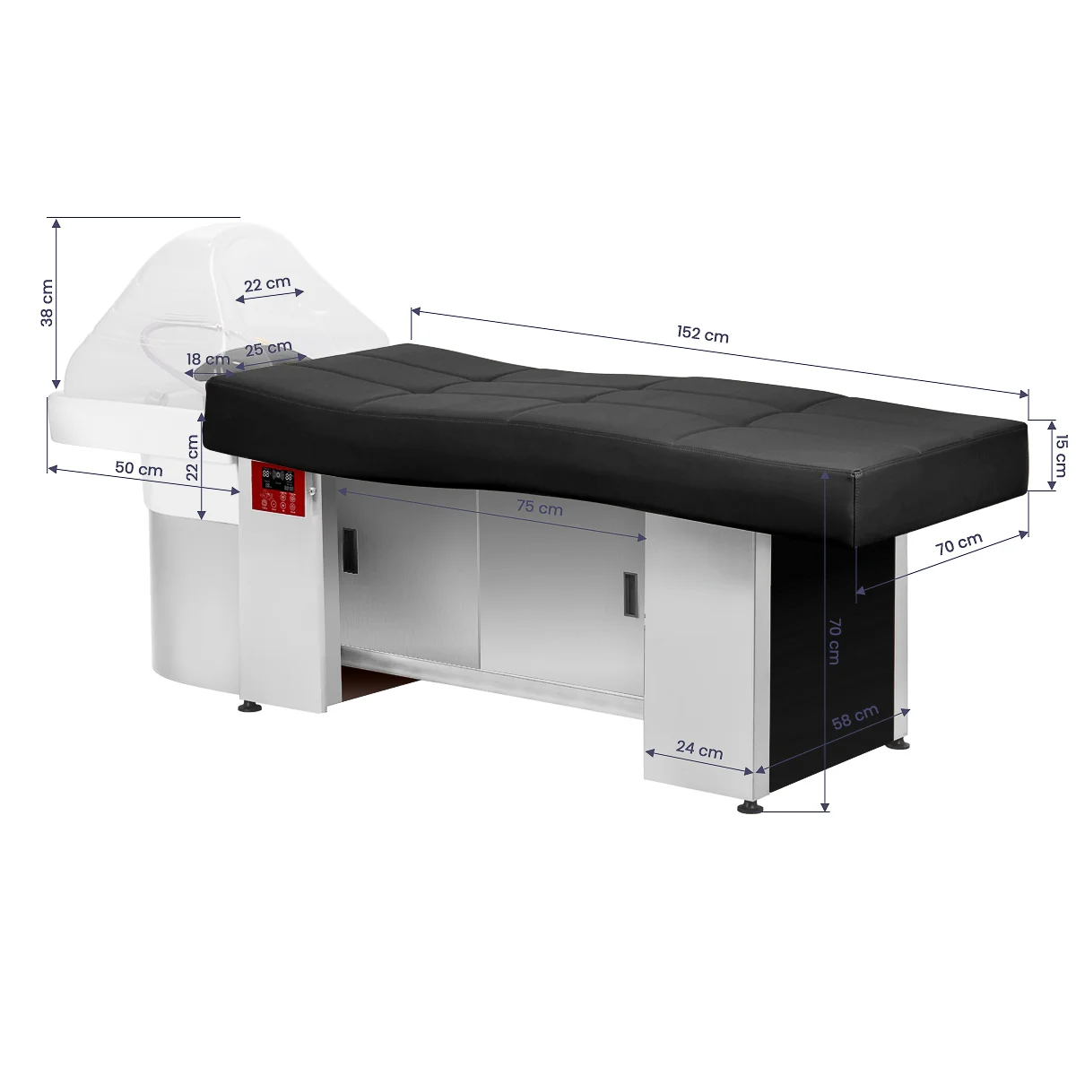Head spa B-17, crna – prikaz 17