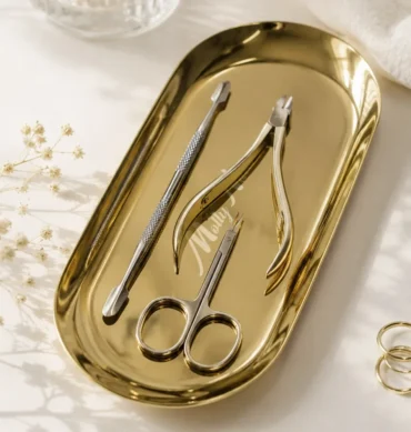 Metalna posuda za alat 17.8 x 8.3 cm - Gold – prikaz 2