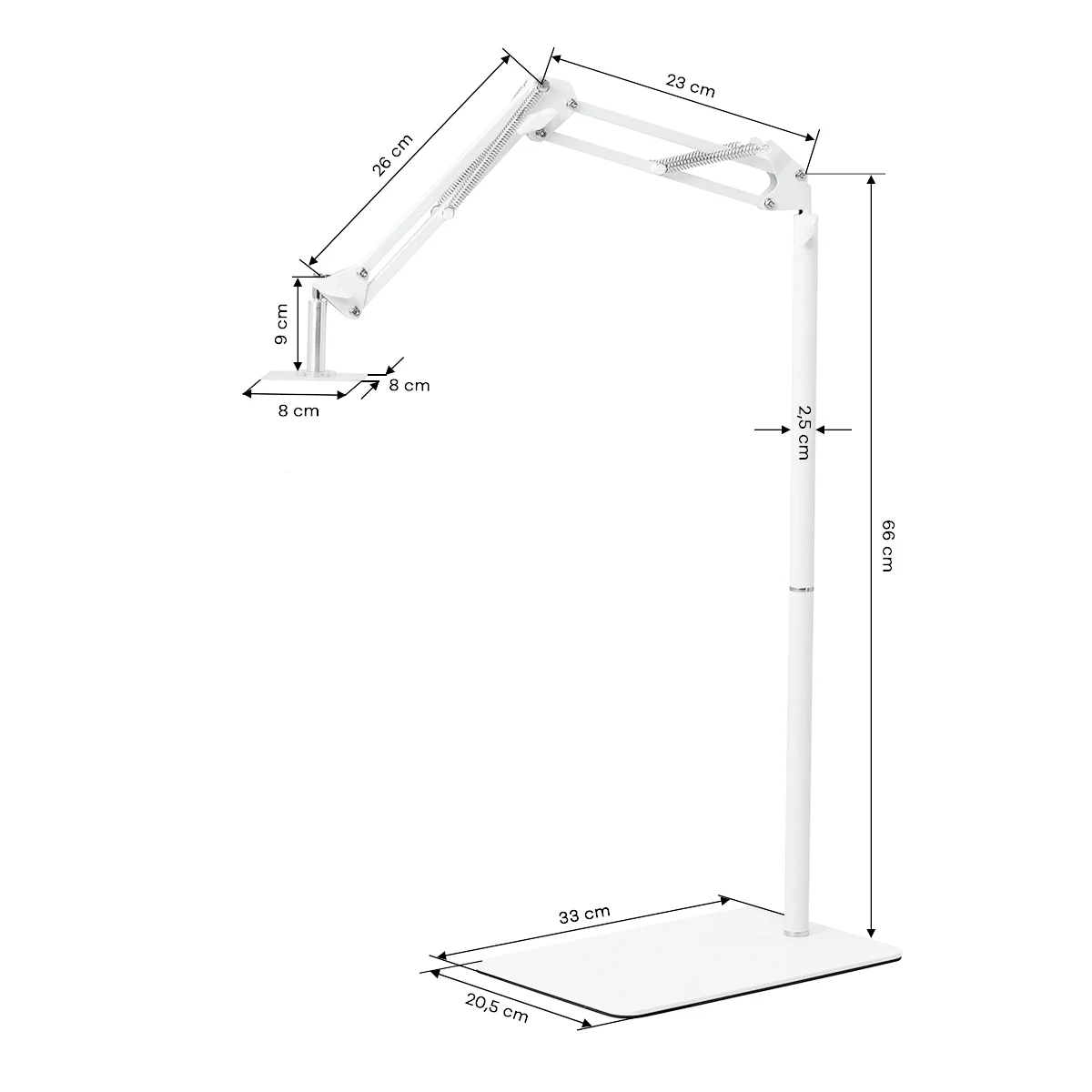 Stalak za lampu za pedikuru Glow, bijeli – prikaz 5