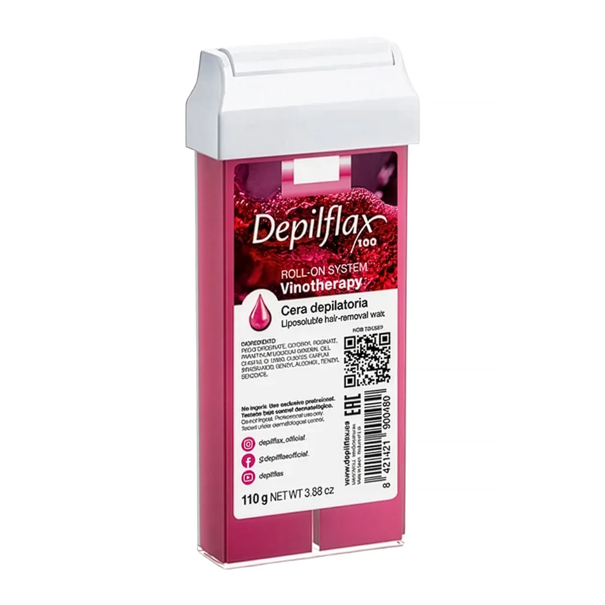 Vosak za depilaciju Depilflax 100 Vinotherapy roll-on, 110 g